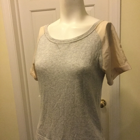 Anthropologie Tops - Anthropologie sweatshirt top with silky sleeves